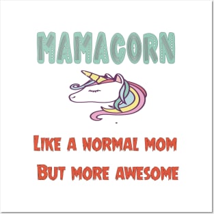 xMom Gift, Mom, Mom Unicorn, Mamacorn , Unicorn Mom , Gifts For Mom, New Mom, Mother's Day Gift Posters and Art